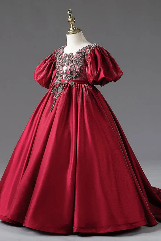 Red Girls Princess Ball Gown Dress CL2003