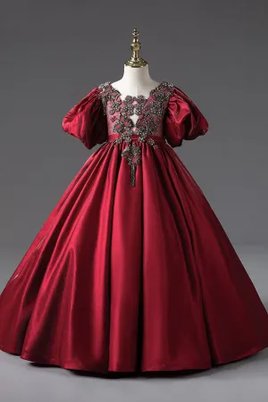 Red Girls Princess Ball Gown Dress CL2003