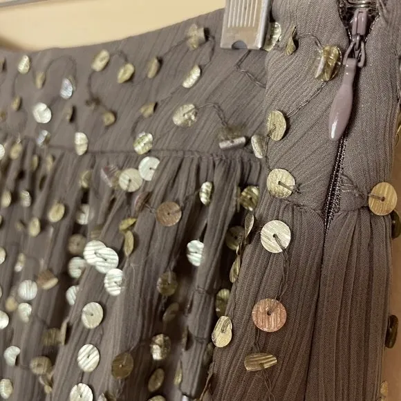 Reiss Lina Mocha Sequin Skirt Size 4