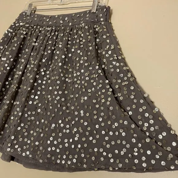Reiss Lina Mocha Sequin Skirt Size 4