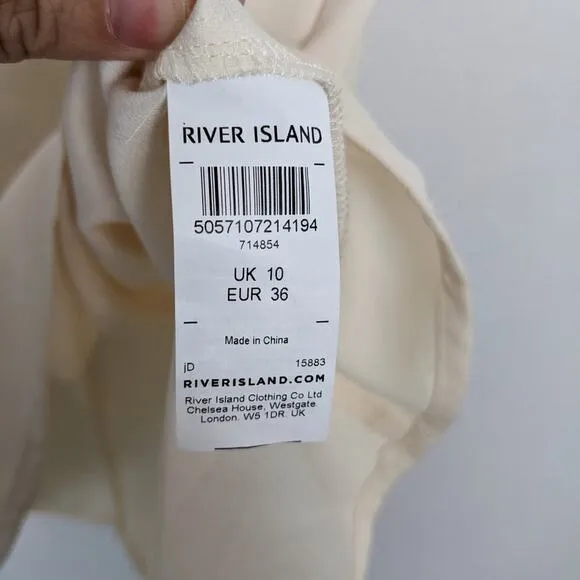 River Island Pearl Embellished Flare Sleeve Mini Dress