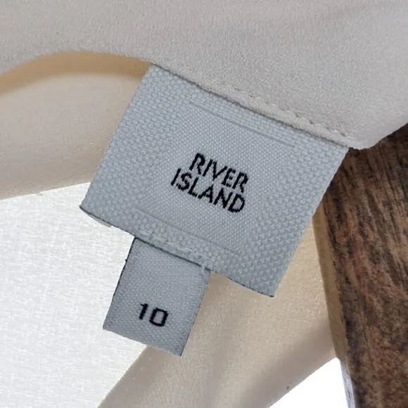 River Island Pearl Embellished Flare Sleeve Mini Dress