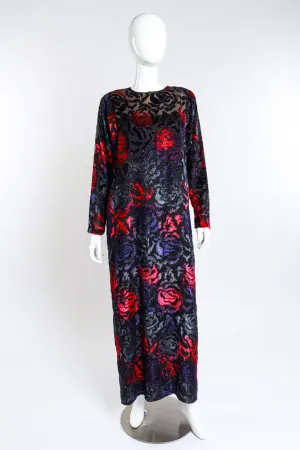 Rose Burnout Maxi Dress