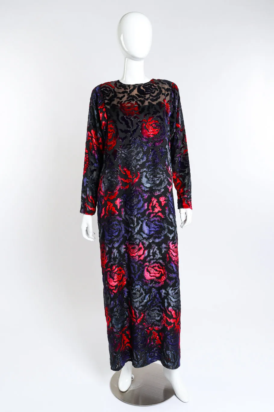Rose Burnout Maxi Dress