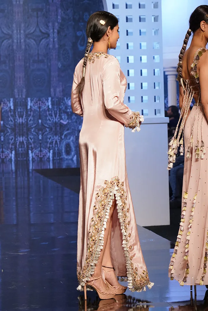 Rose Pink Embroidered Kaftaan