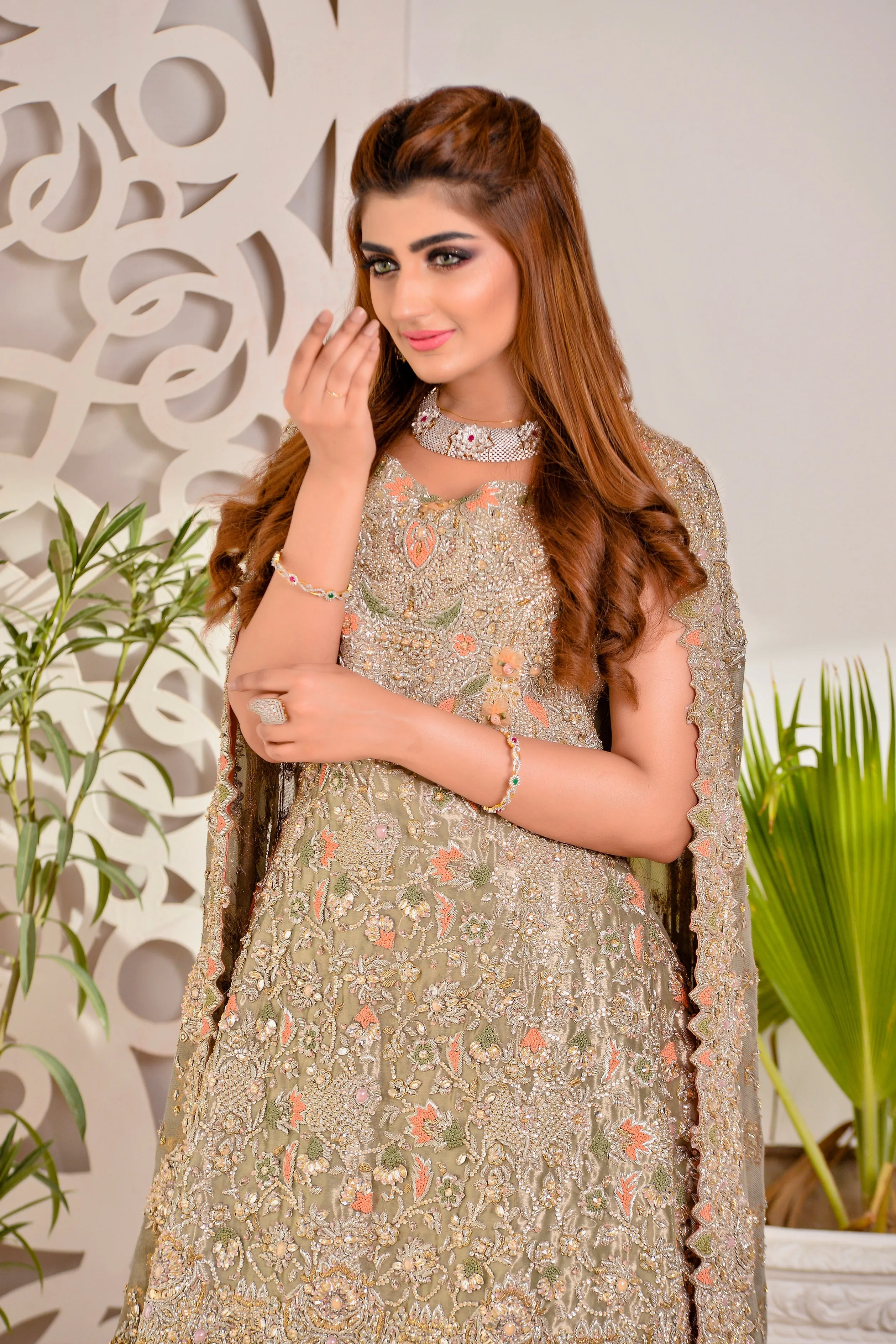 Royal Peplum Lehenga Pakistani Bridal Dress #BS751