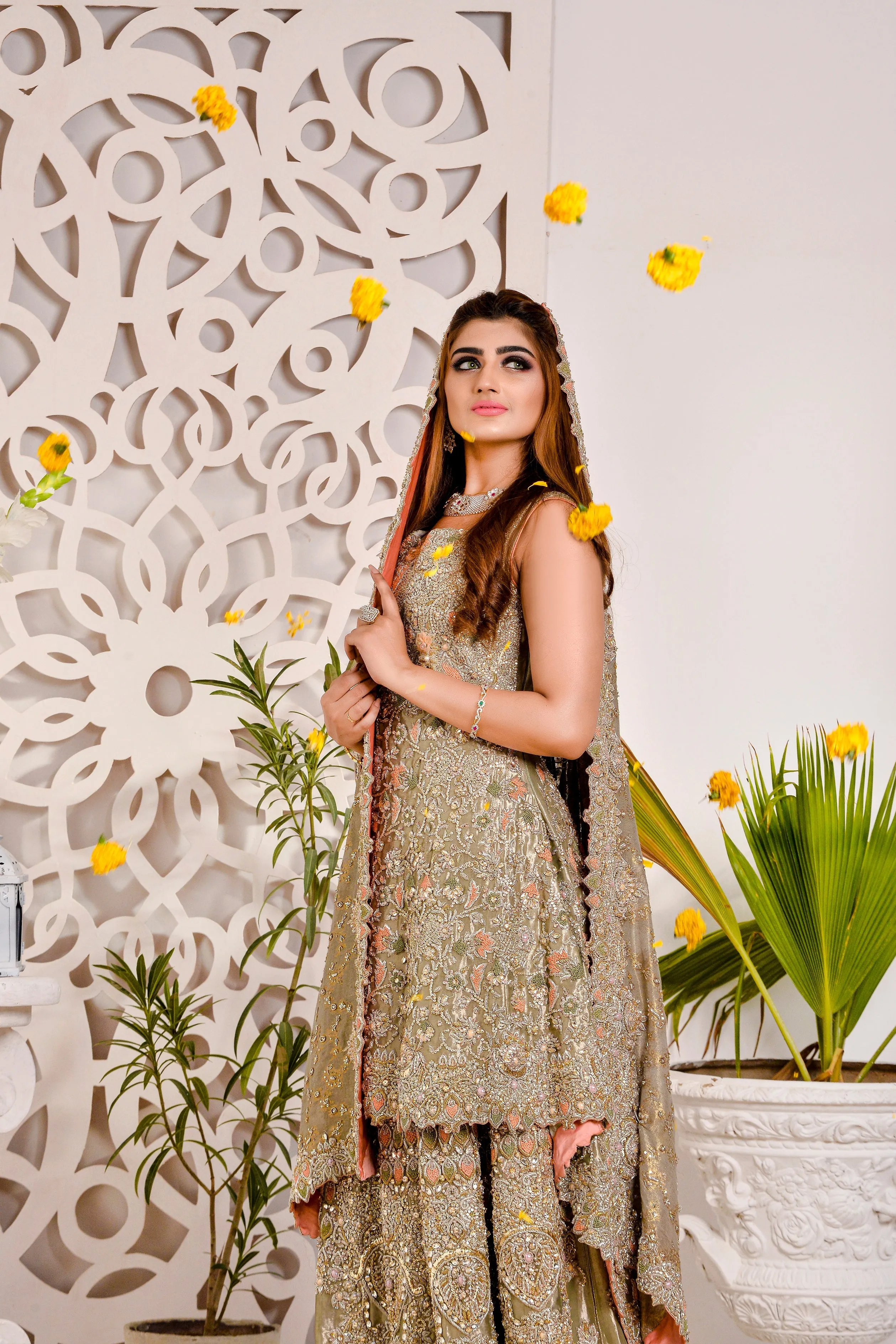 Royal Peplum Lehenga Pakistani Bridal Dress #BS751