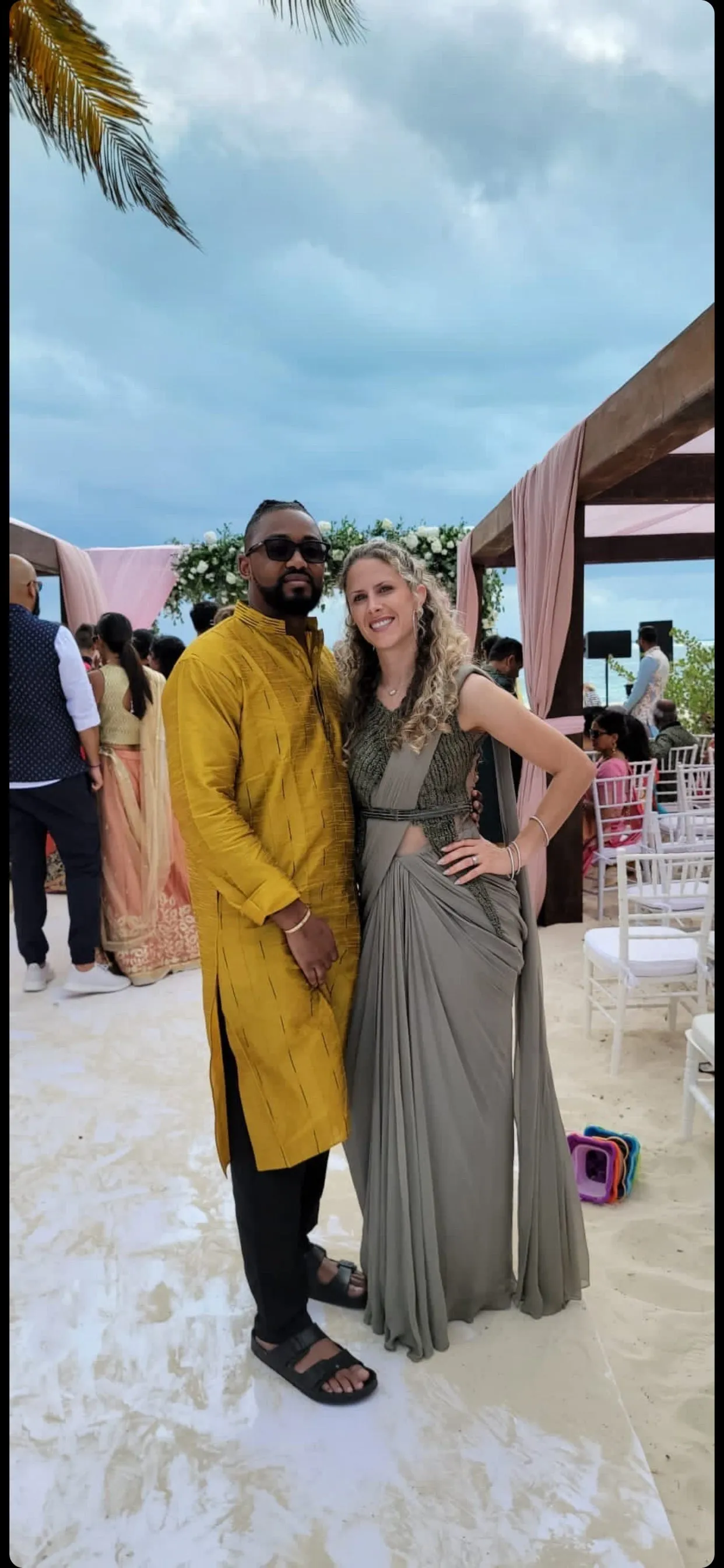 Sage Green Sari Gown
