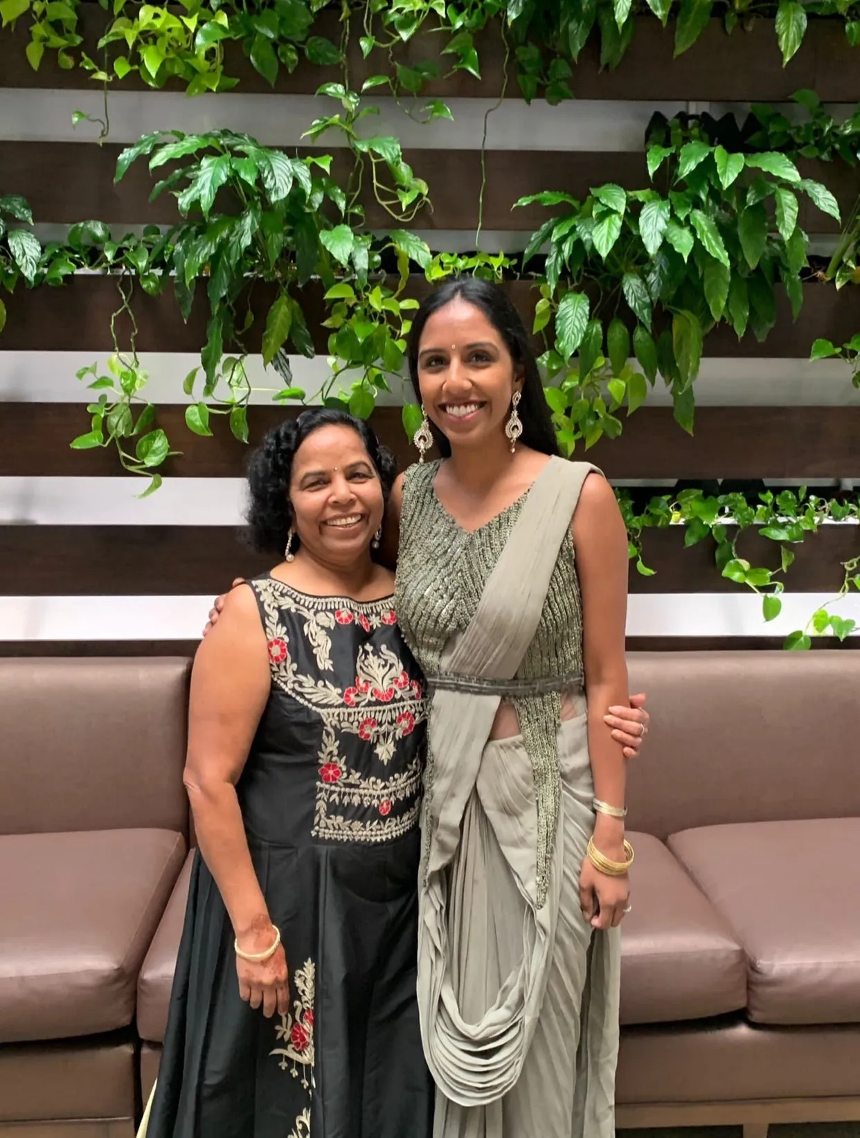 Sage Green Sari Gown