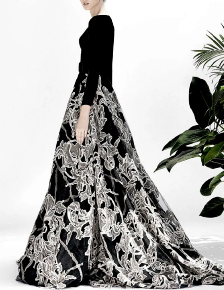 Saiid Kobeisy • Floral Embroidered Gown