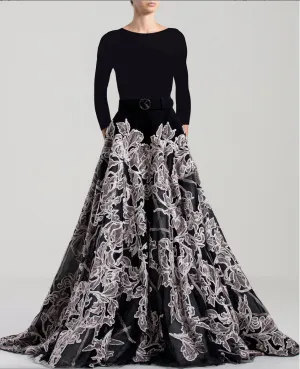 Saiid Kobeisy • Floral Embroidered Gown