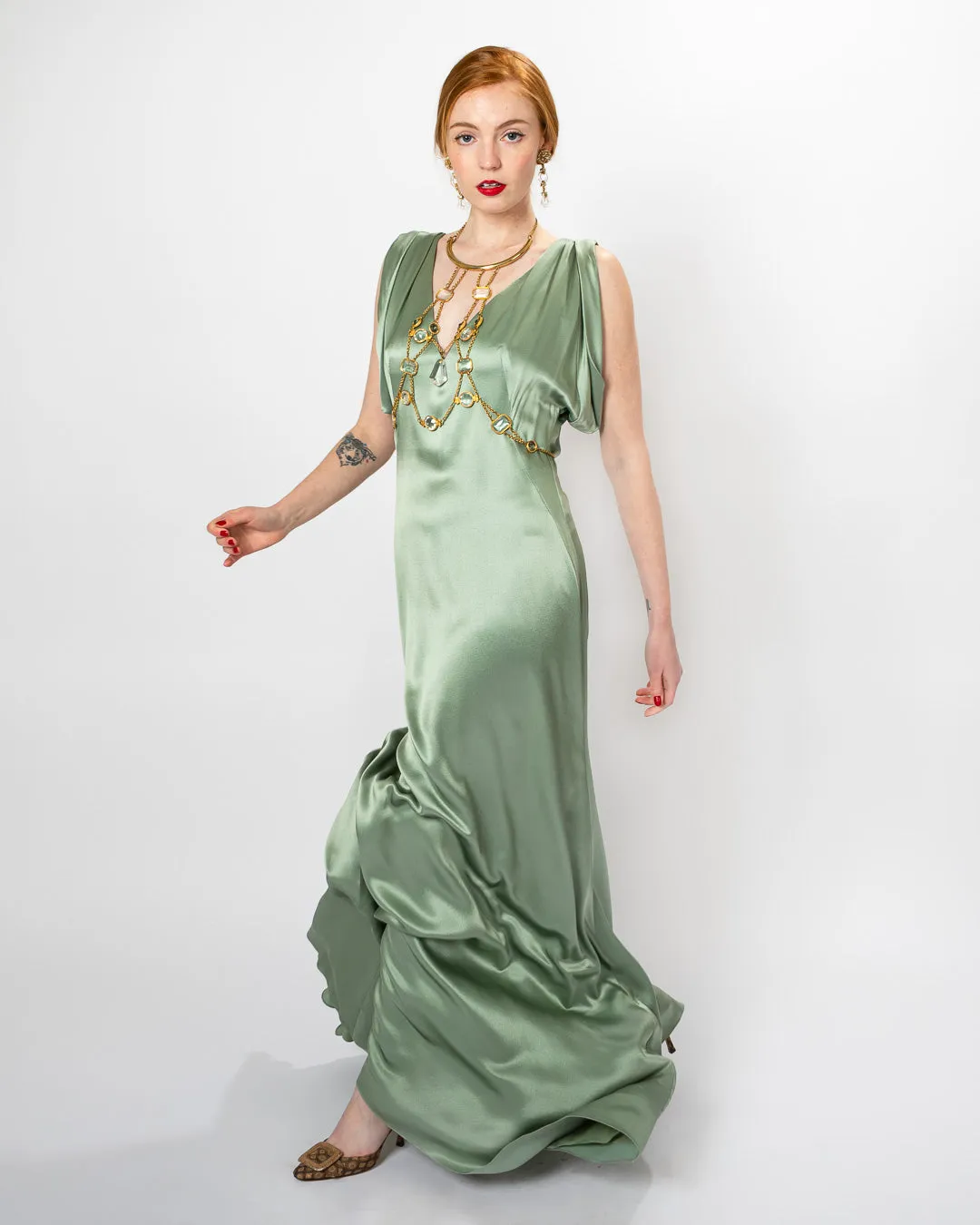 Satin Bias Cut Gown