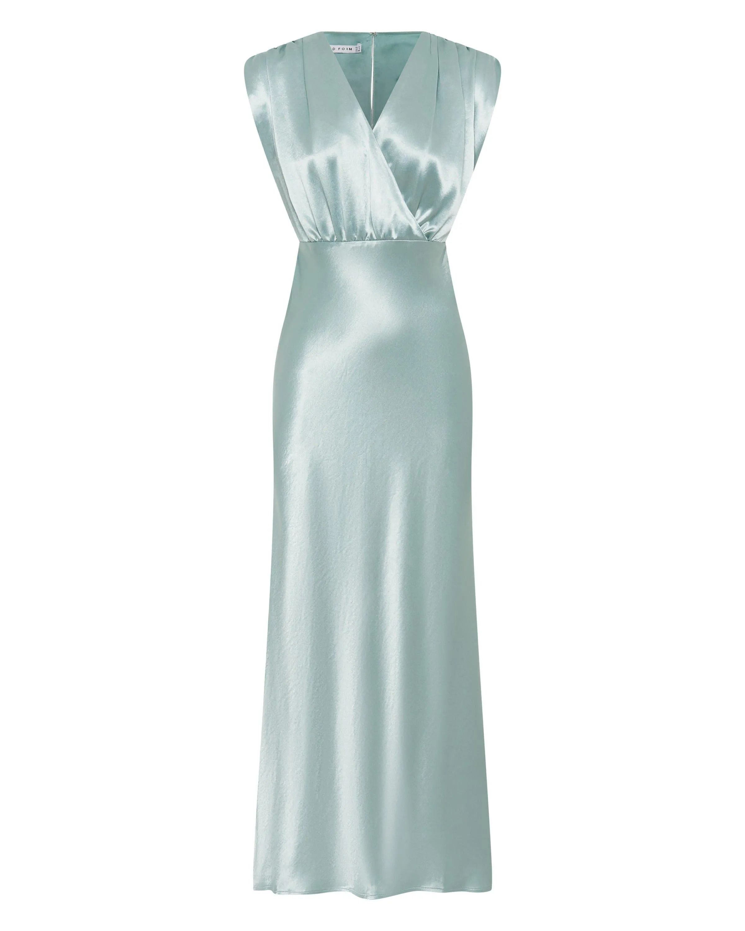 SATIN CROSS OVER GATHER DRESS | WAVE