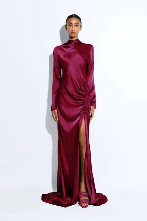 Satin Tab Gown