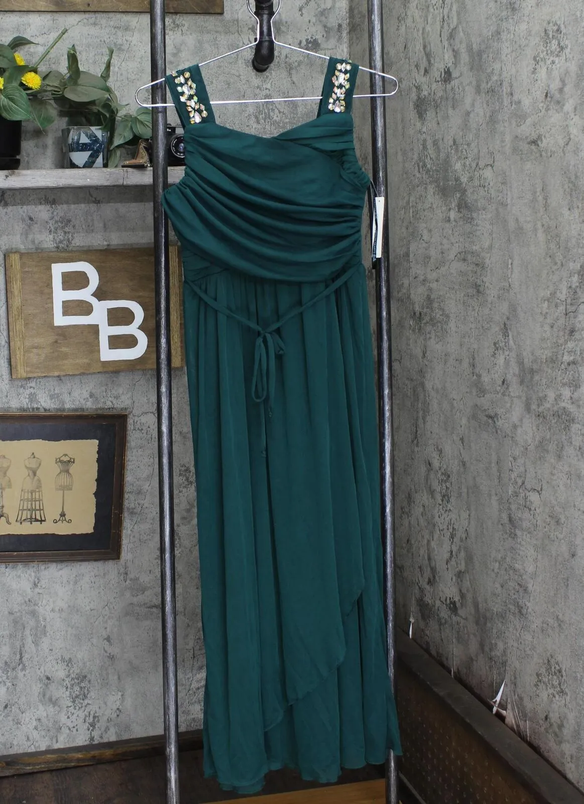 Sequin Hearts Kids Big Girls Embellished Maxi Dress 166ecda47a5852 Green 16