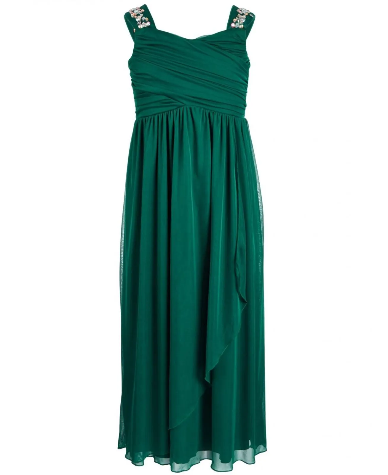 Sequin Hearts Kids Big Girls Embellished Maxi Dress 166ecda47a5852 Green 16