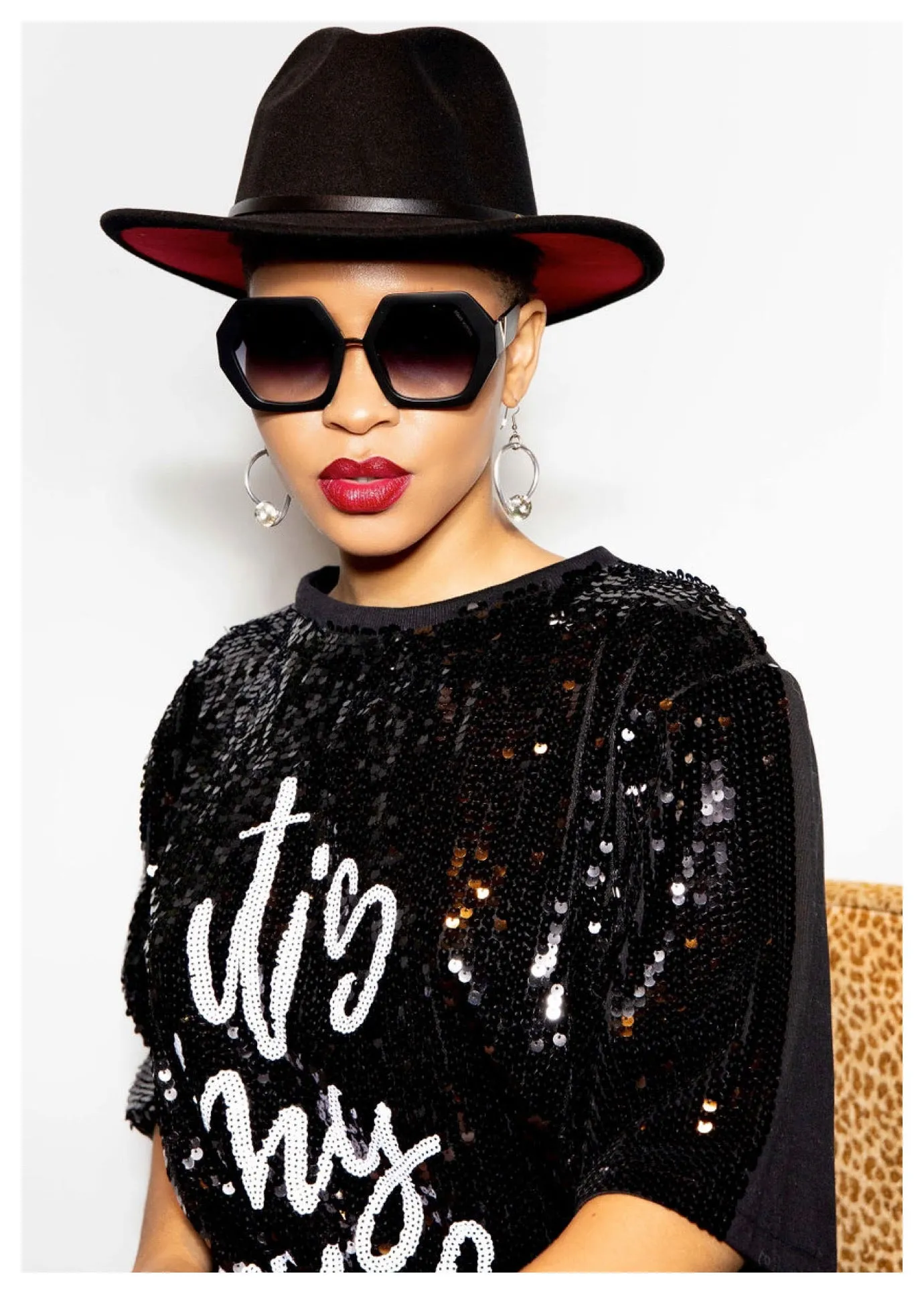 Sequin It’s My Birthday Dress/Top (Black)