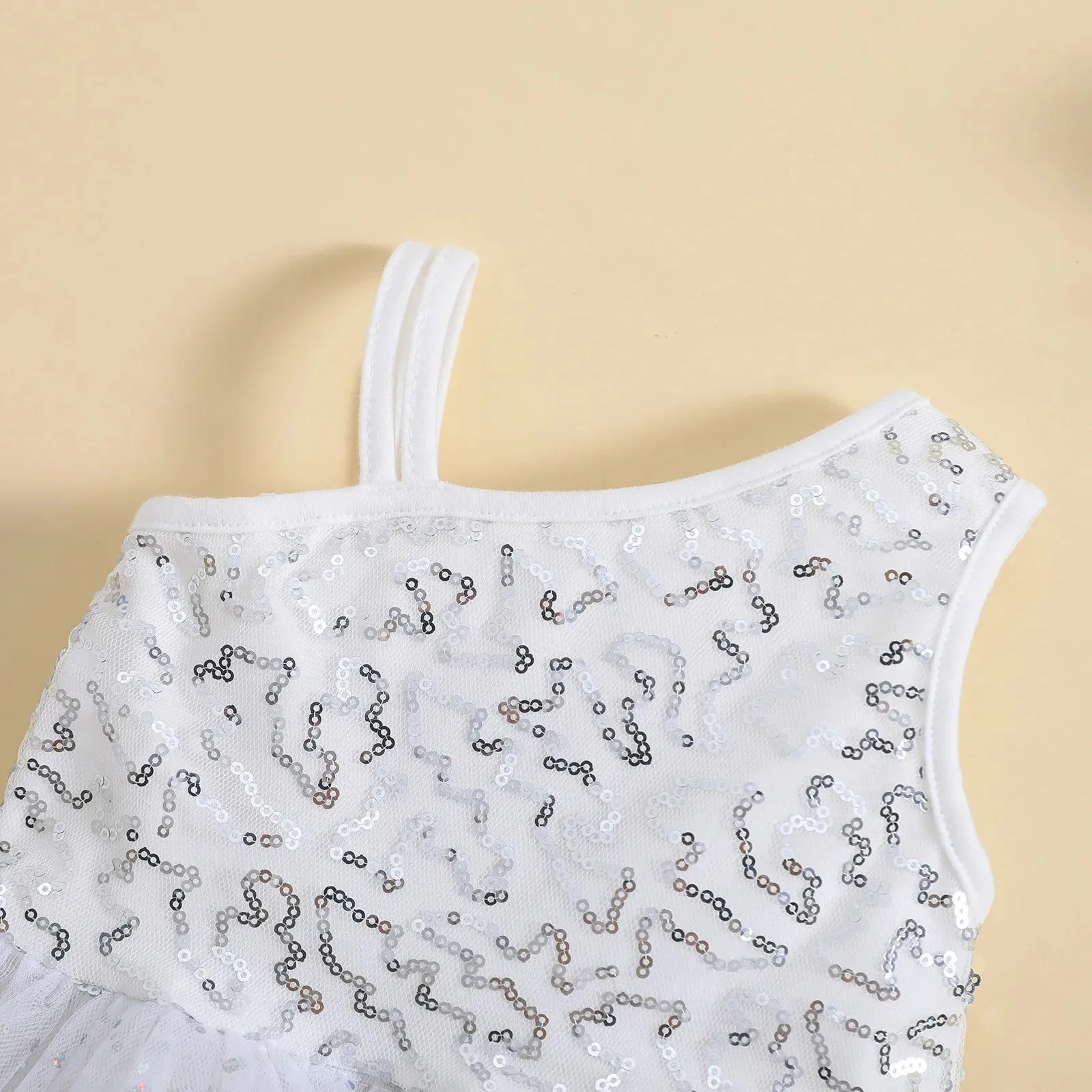 Sequin White Party Dress
