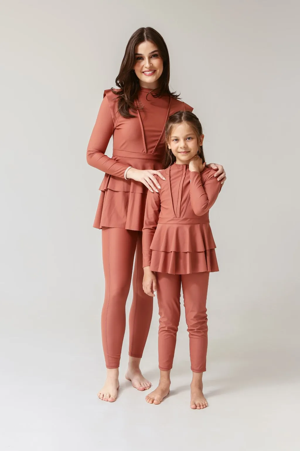Serena Kids Two Piece Swimwear - Clay