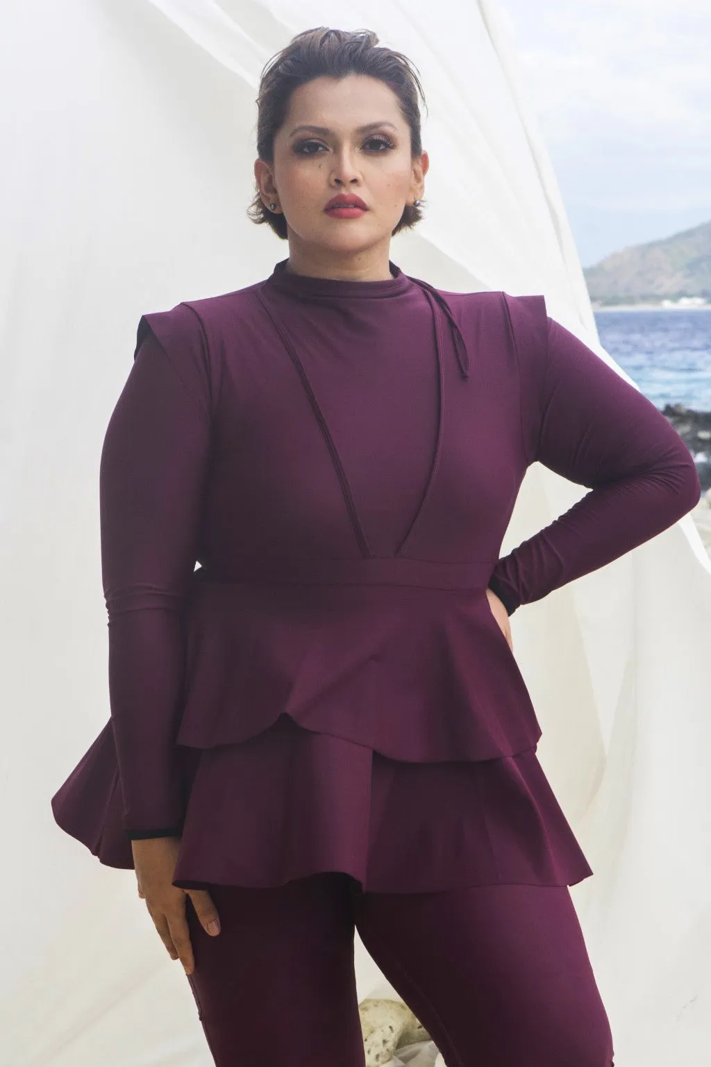 Serena Swim Set - Burgundy