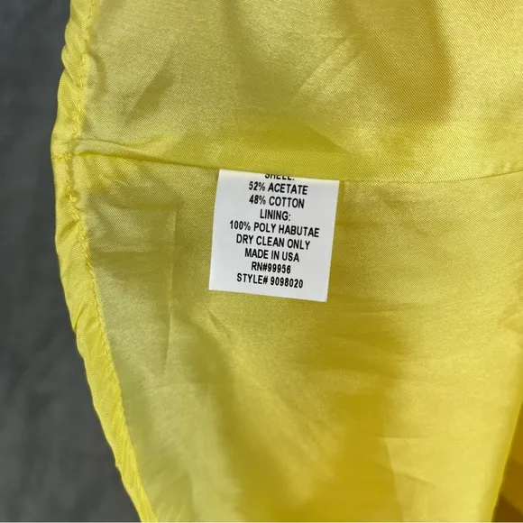 Shoshanna Yellow X Strap Cocktail Dress 8 Lined Pockets Formal Bridesmaid Prom