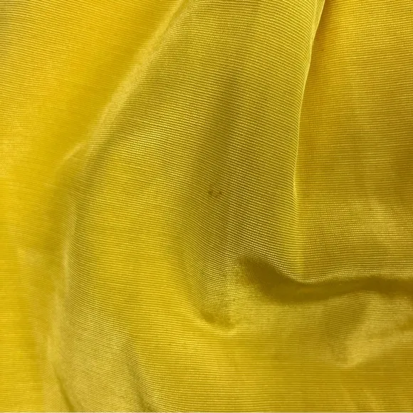 Shoshanna Yellow X Strap Cocktail Dress 8 Lined Pockets Formal Bridesmaid Prom