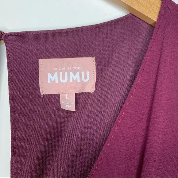 Show Me Your Mumu Emily Empire Maxi Dress in Merlot sz L