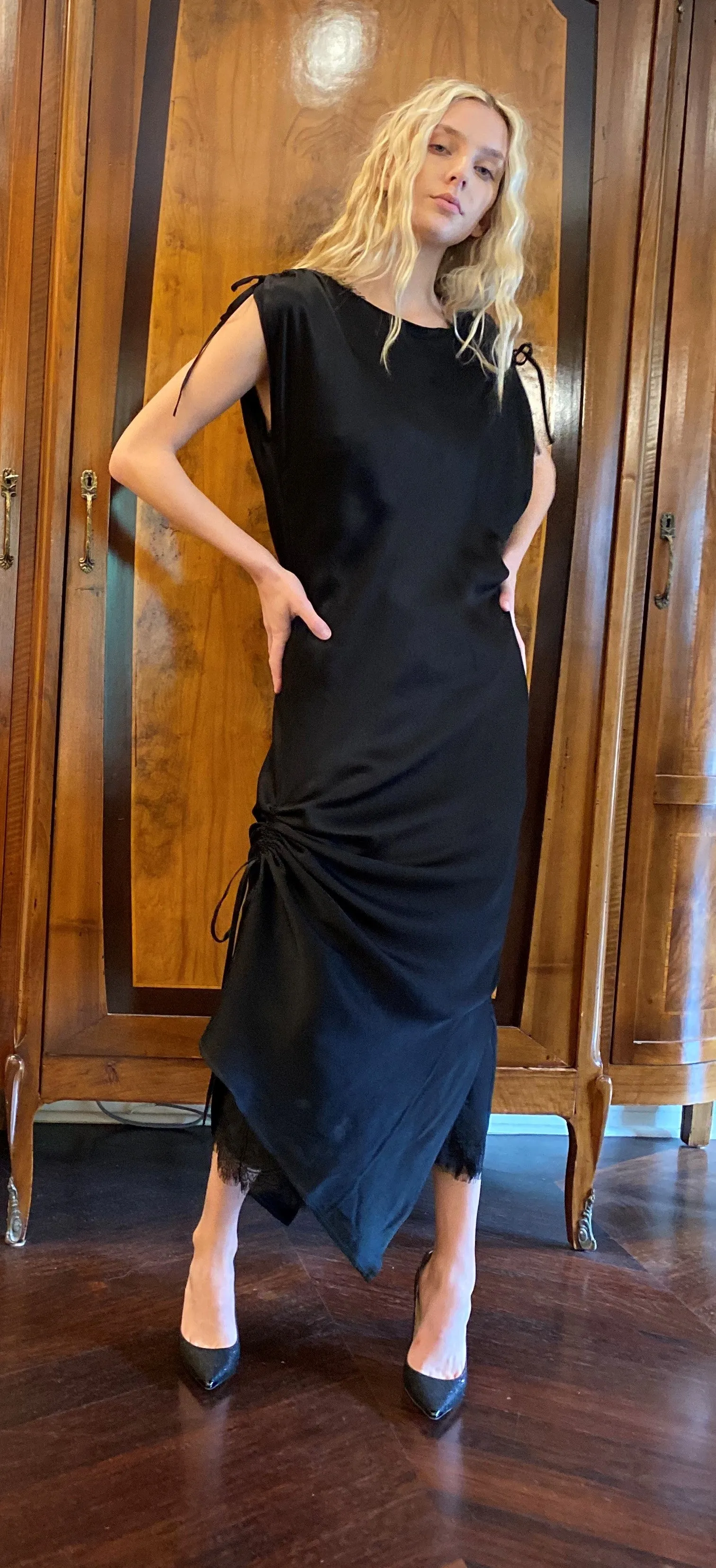 Silvia Ruched Bias Dress
