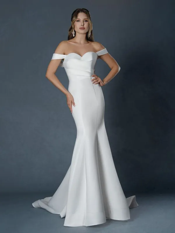 Size 22 Stella Couture 25807 Off White Gown