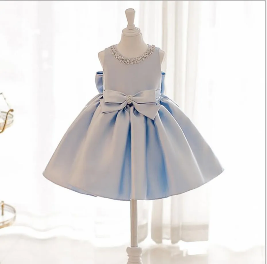 Sky Princess Blue Bows Dress - Priority Shipping