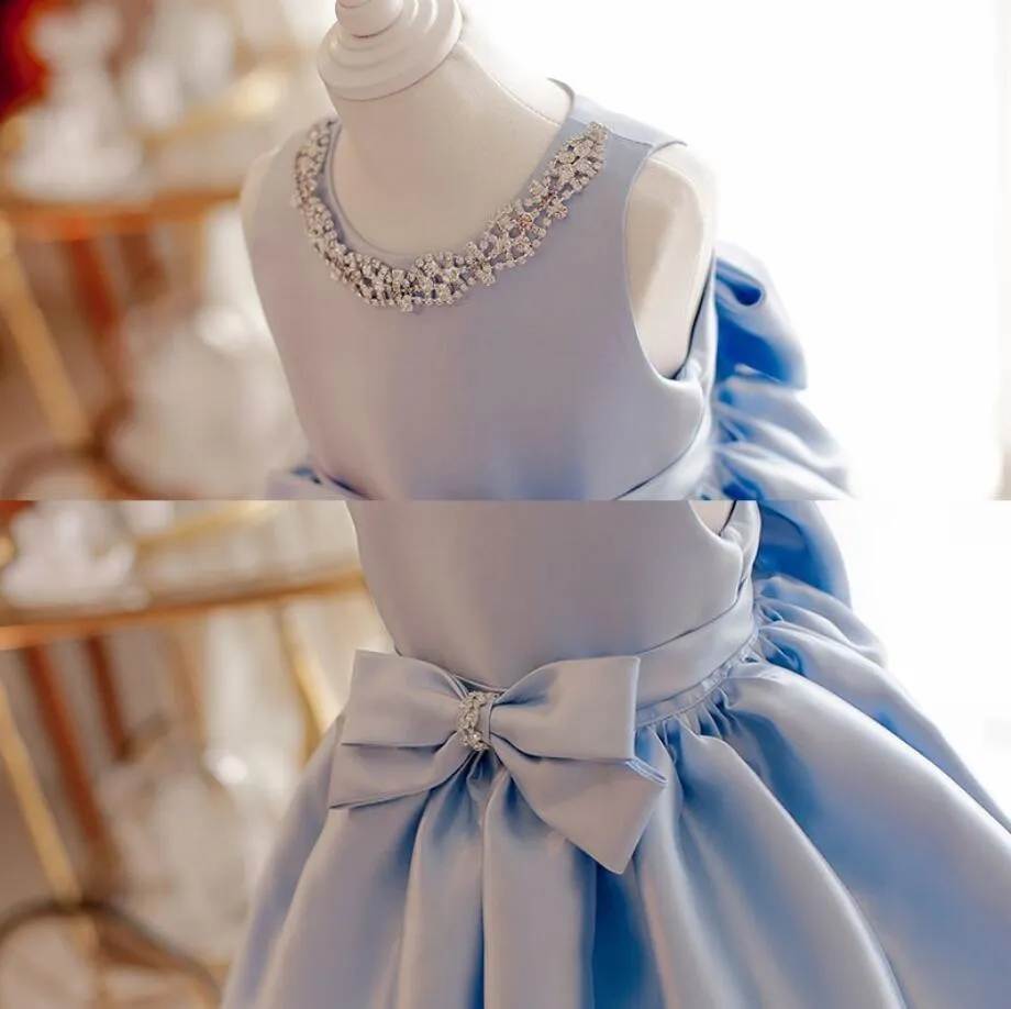 Sky Princess Blue Bows Dress - Priority Shipping