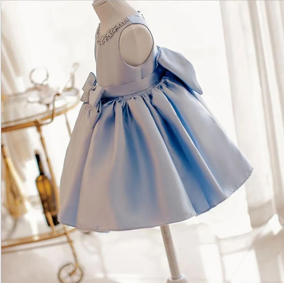 Sky Princess Blue Bows Dress - Priority Shipping
