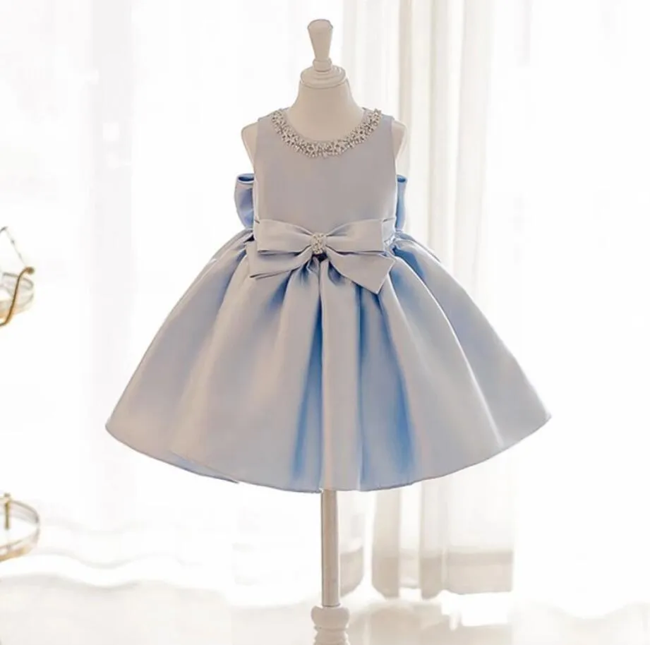 Sky Princess Blue Bows Dress - Priority Shipping
