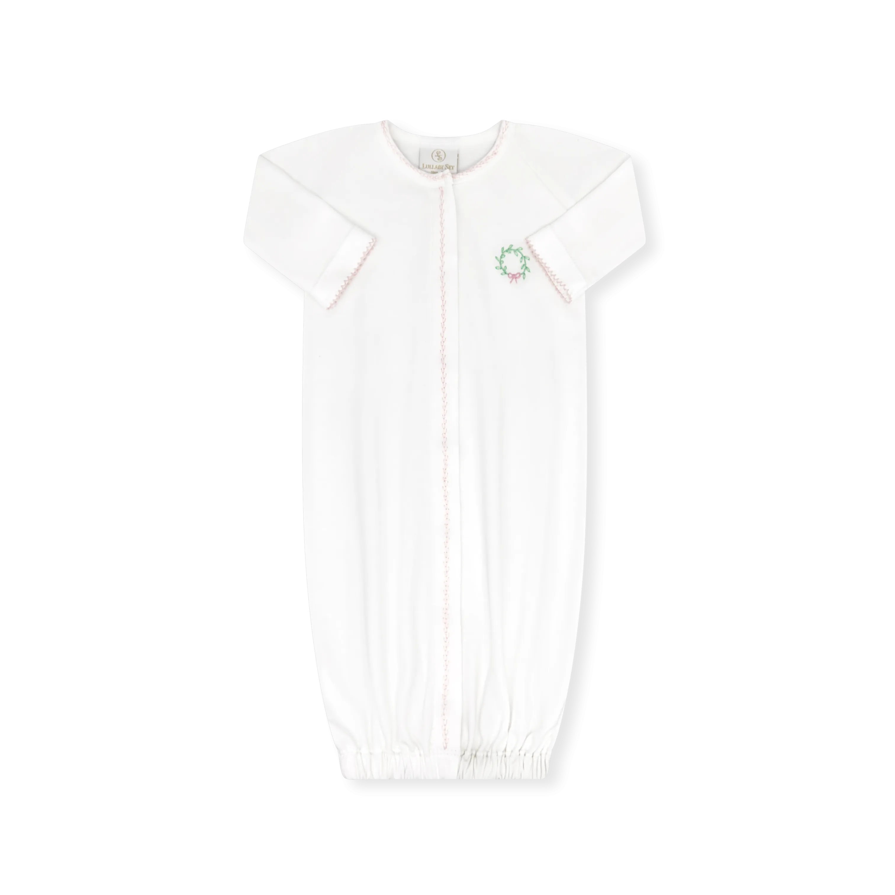 Snuggle Me Saque - Park White Knit, Wreath