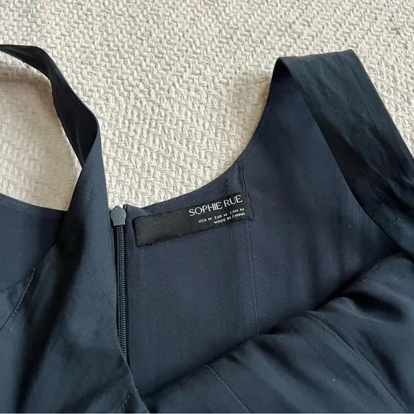 Sophie Rue The Mini Poplin Dress in Navy Blue size Medium