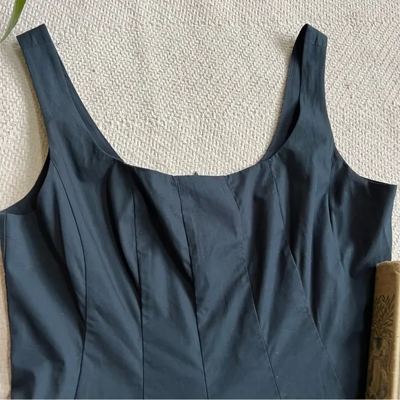 Sophie Rue The Mini Poplin Dress in Navy Blue size Medium