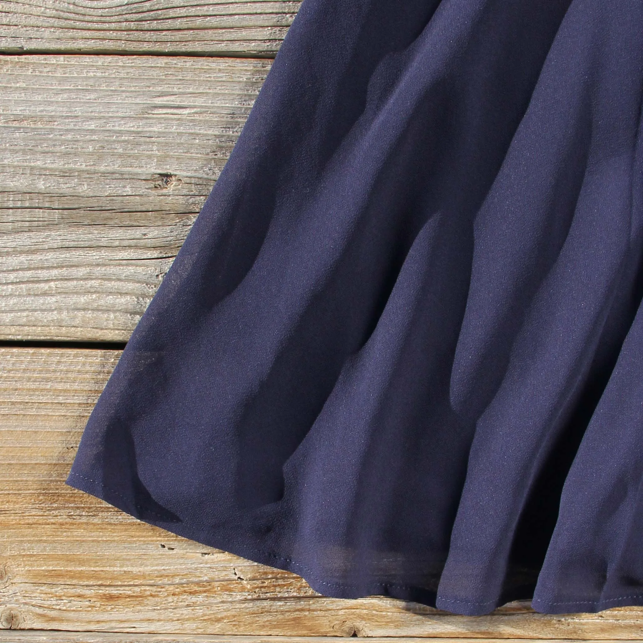 Stone Spell Beaded Dress in Navy