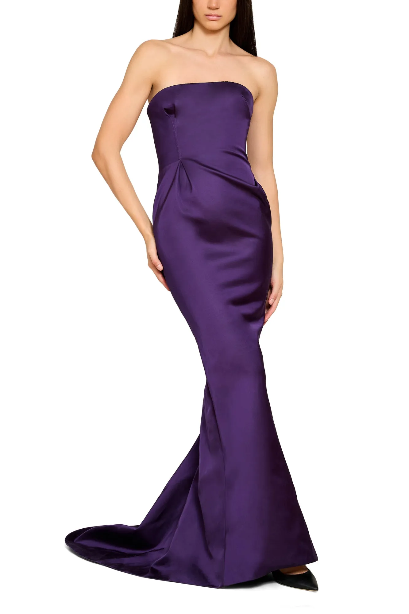 Strapless Column Gown