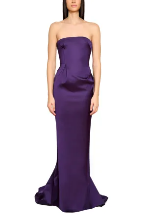 Strapless Column Gown