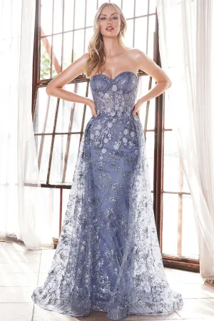 Strapless Glam Gown with Train