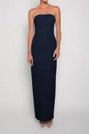 Strapless Silk Faille Column Gown