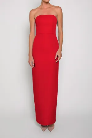 Strapless Silk Faille Column Gown