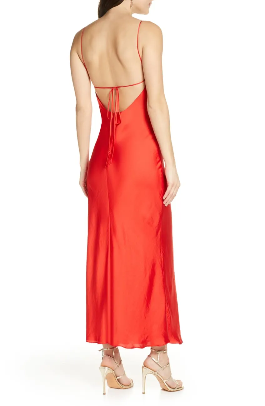 Stunning Bardot Jassie Satin Maxi Slipdress, Sz XS! Great for Valentine's Day! Retails $175 