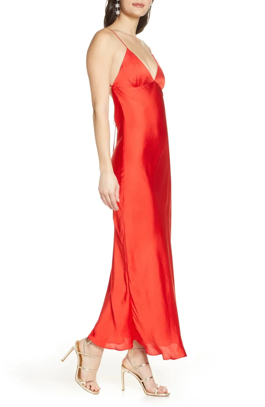Stunning Bardot Jassie Satin Maxi Slipdress, Sz XS! Great for Valentine's Day! Retails $175 