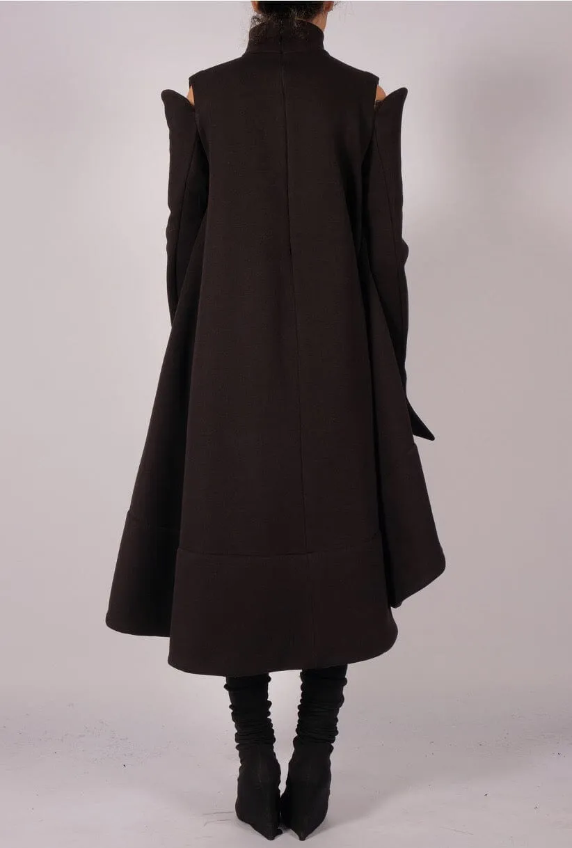 Sweatshirt Dress with Shoulder Detail