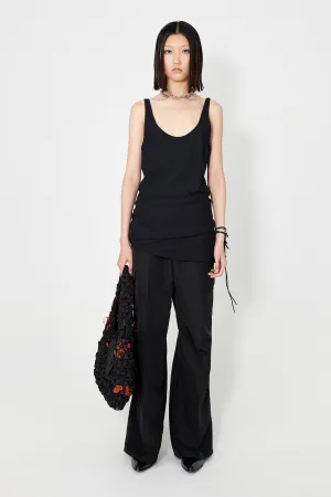 Tank Dress | Black Dry Crepe