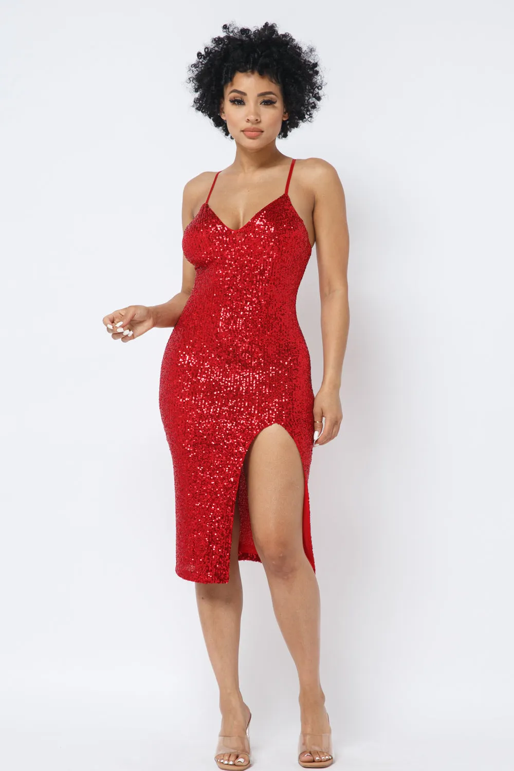 THE GLITZ DRESS (RED)