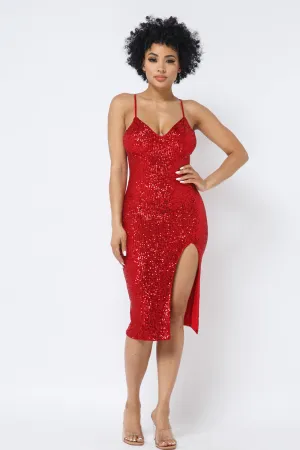 THE GLITZ DRESS (RED)