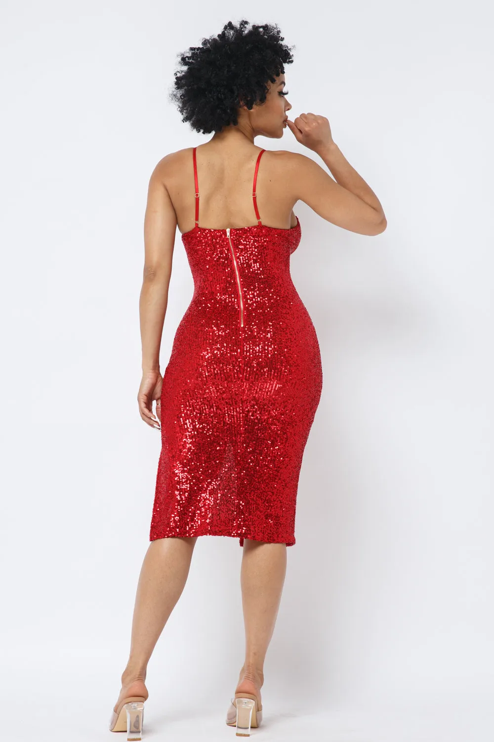 THE GLITZ DRESS (RED)