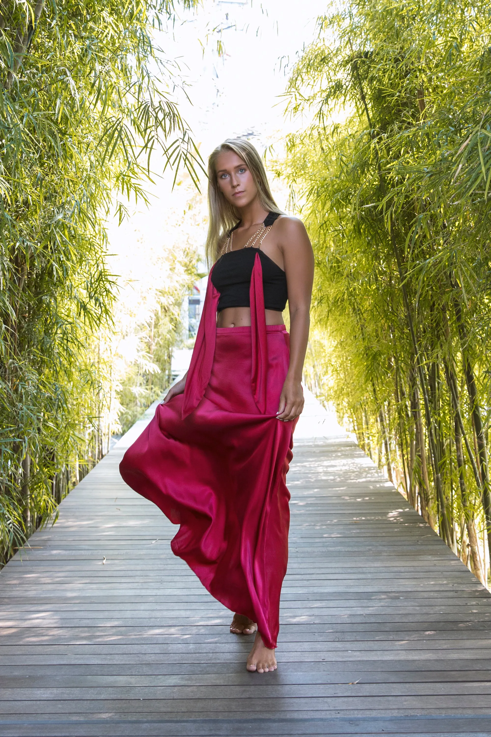Two-Piece Chain Gown, Silk with Modal Cotton